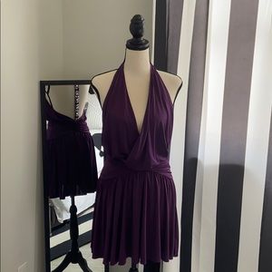Sexy Halter Dress with Rhinestone Back Accent, XS
